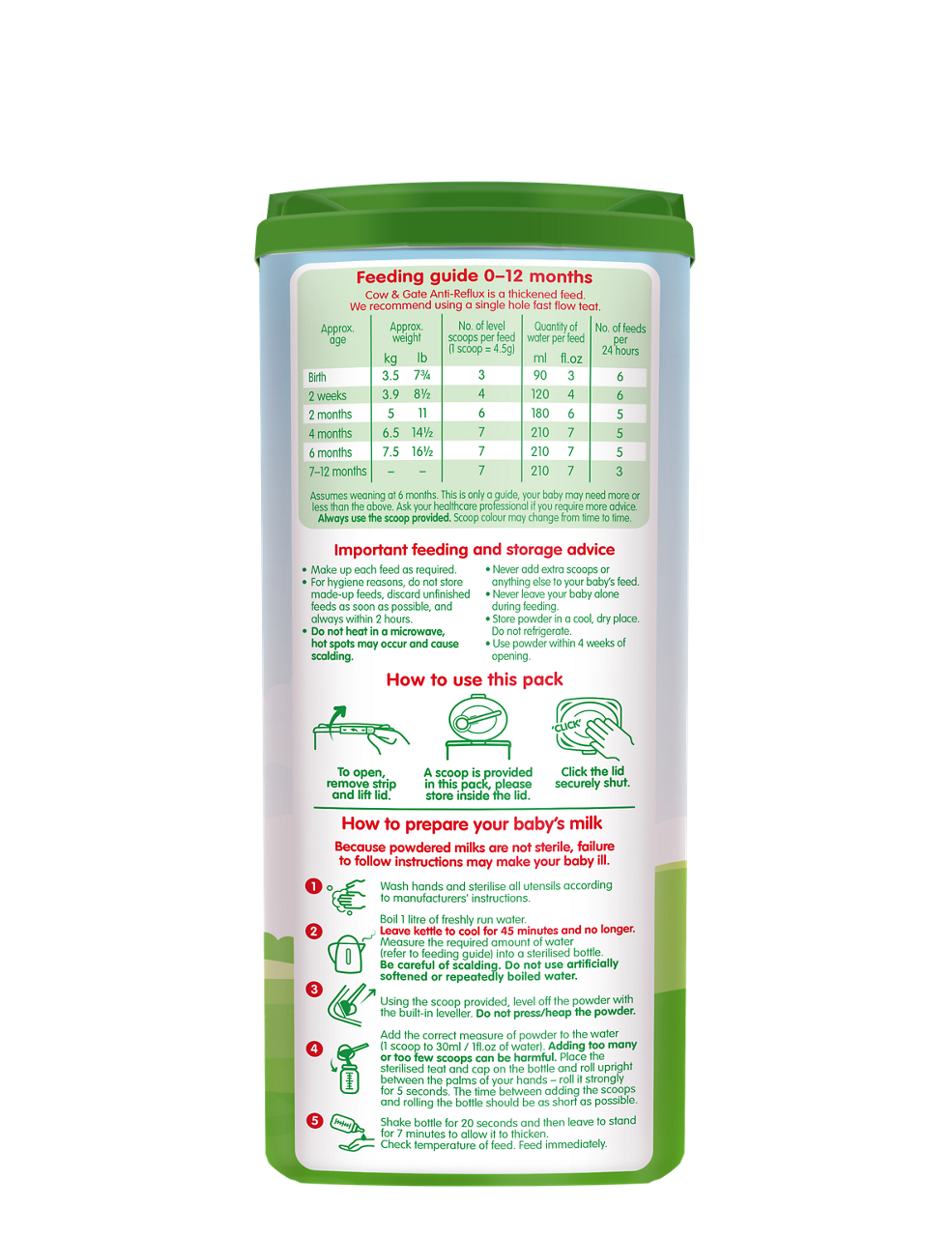 AntiReflux milk Cow & Gate baby club