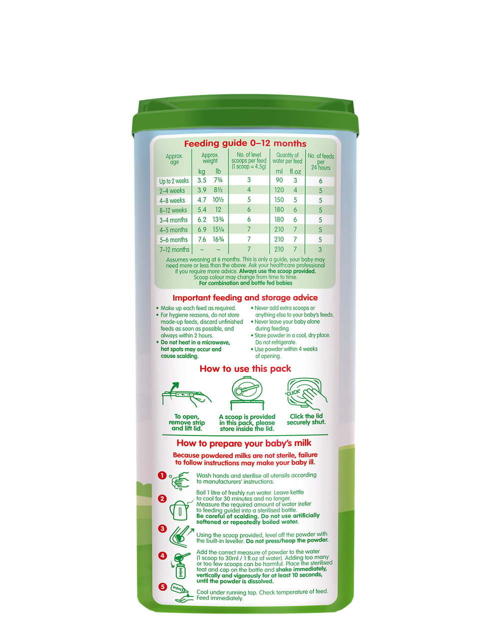 First Infant Milk , 800g for babies 06 months Cow & Gate